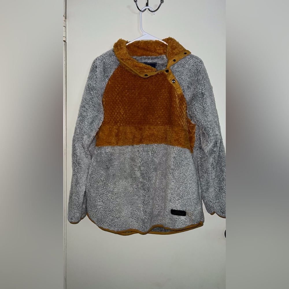 Simply Southern Quarter Neck Sherpa Size Large